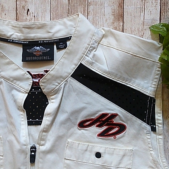 Harley Davidson women's 2XL performance zip up blouse (J1) - Picture 2 of 4